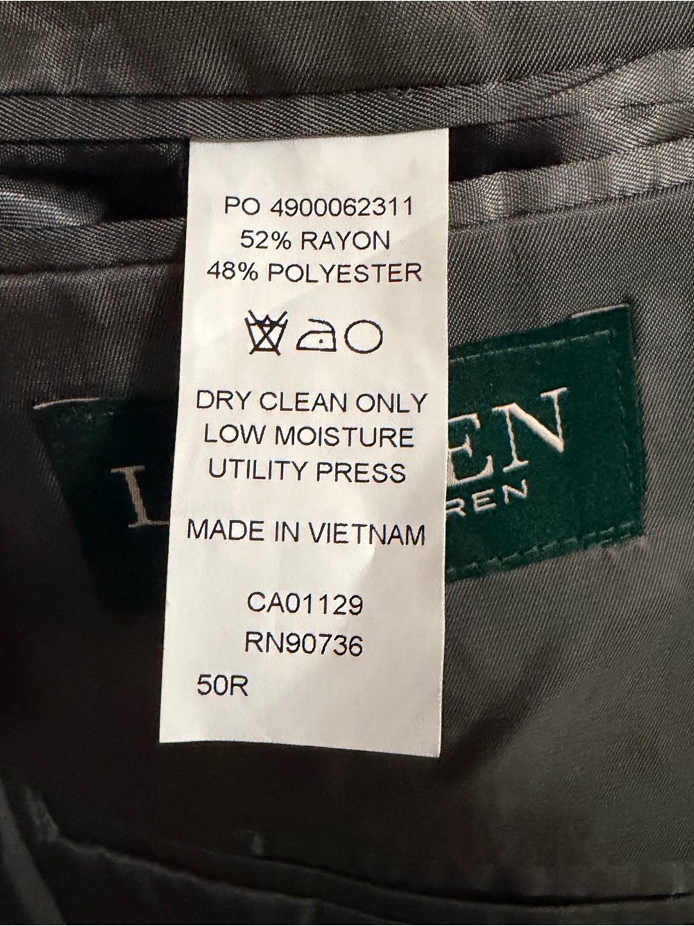 Lauren Ralph Lauren Classic Gray Men's Blazer - Picture 8 of 10